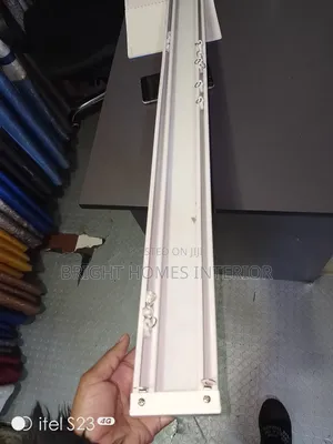 White Double Curtain Rail Available