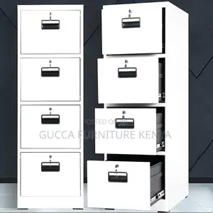 Cabinets: Filing Cabinet 4-Drawer in Metal Frame for Office