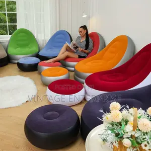 Inflatable Lazy Sofa With Foot Step