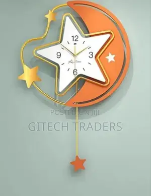 Large Digital Wall Clocks Orange