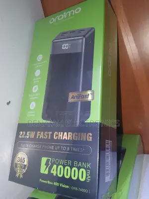 40000 Mah Oraimo Powerbank. 4 Outputs ,2 Inputs