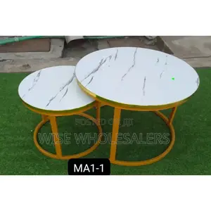 White Nesting Coffee Table Marble Effect √°