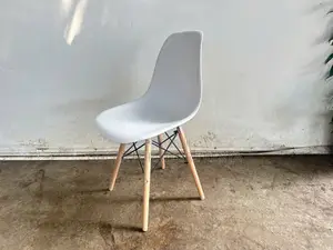 Home Chairs: White Molded Plastic Dining and Coffee Chair