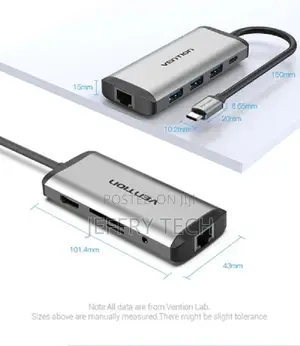 Vention 9 in 1 Usb-C Multi-Function Docking Station - Thahb