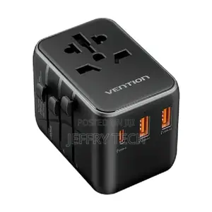 Vention Fjeb0 3-Ports Universal Travel Charging Adapter