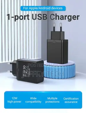 Vention Faab0-Uk 1-Port Uk Plug Wall Charger 12w