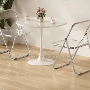 Dining Tables: Marble Rounded Slate Stone Dining Table
