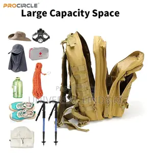 Brown Outdoor Tactical Large Backpack 50l