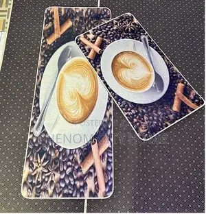 New Coffee Design Rubber Bottom Kitchen Mats Available