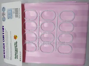 Pink Polyester Quality Bathroom Curtains Available