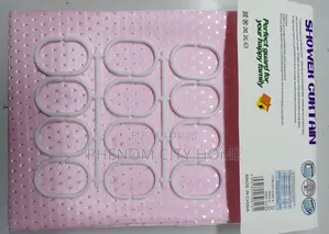 Pink Polyester Quality Bathroom Curtains Available