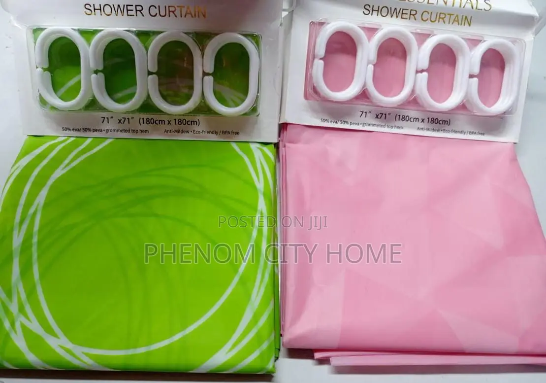 Pink Polyester Quality Bathroom Curtains Available