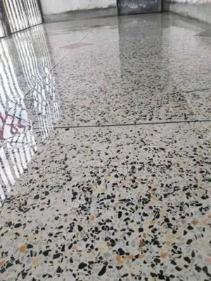 White Cement Terazzo Floor Finish