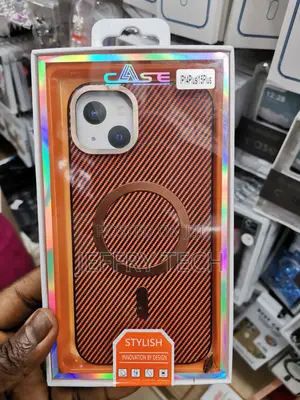 Chrome Back Designer Lining Cover for iPhone 14 Plus