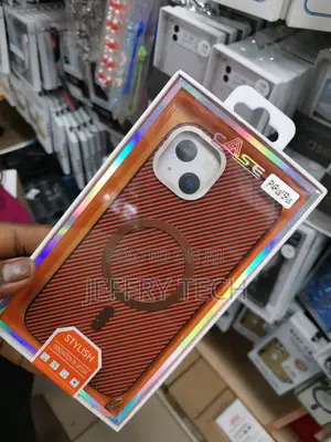 Chrome Back Designer Lining Cover for iPhone 14 Plus