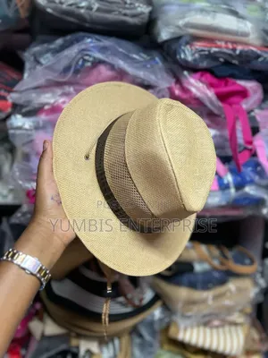 Beige Color of Men's Panama Quality Straw Material _Hats