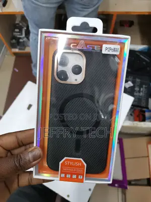 Magnetic Carbon Case for iPhone 12 Pro Max Black-