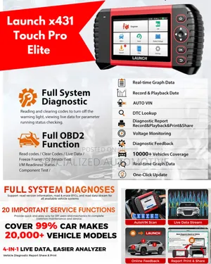 Launch X431 Touch Pro Elite Obd-Ii Vehicle Diagnosis Machine
