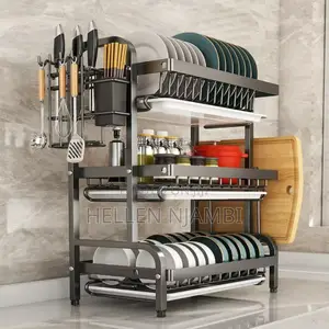 Three Tier Black Dish Rack