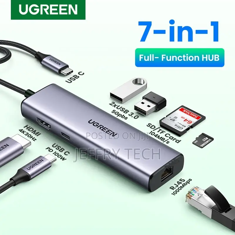 Ugreen 7 in 1 Usb-C Multifunction Adapter – Cm512