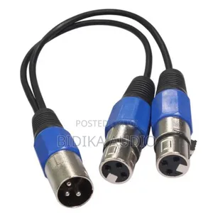 1x Heavy-Duty XLR (3-Pin) 2 Microphone Y Splitter Cable