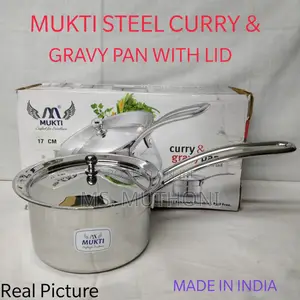 Stainless Steel Curry Gravy Pan With Lid