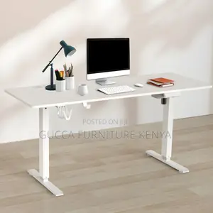 Office Tables:120cm Electric Desk Wood Top for Office Use