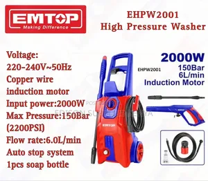 2000 Watts High Pressure Washer Emtop Car Wash Machine 2000w