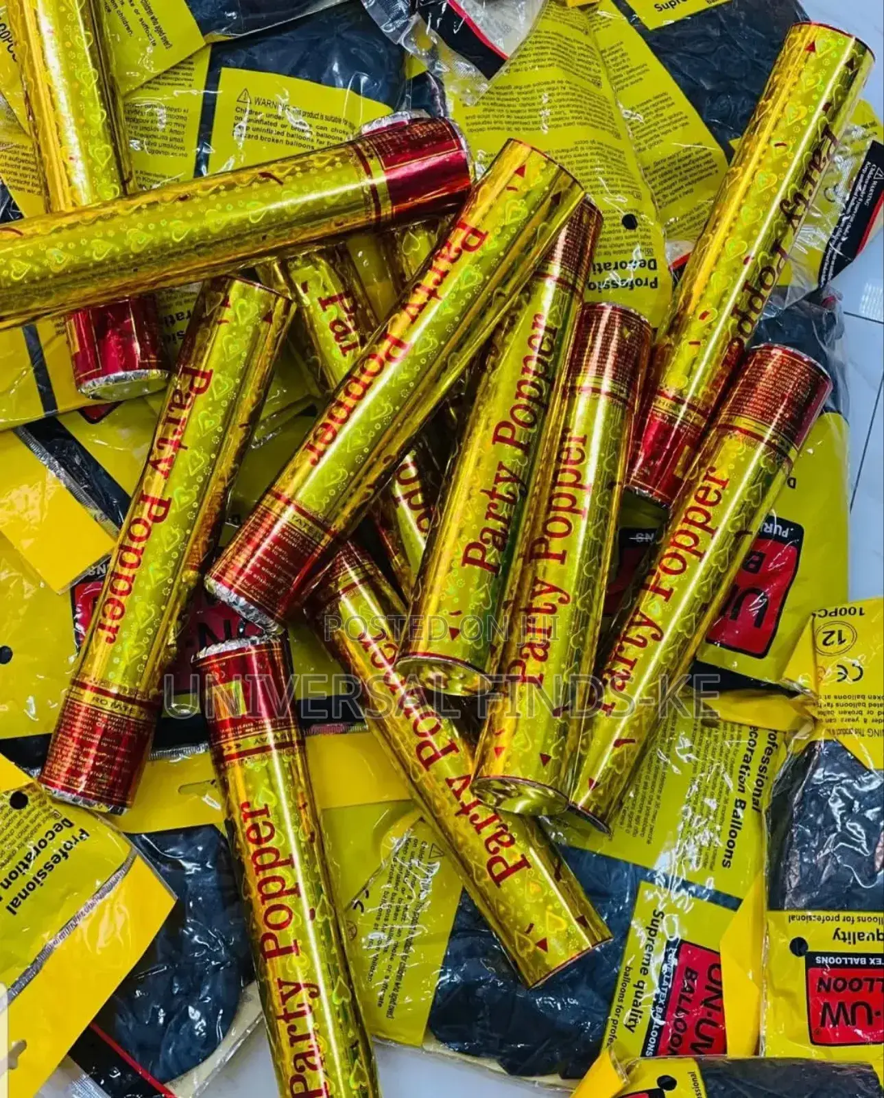Party Poppers Available
