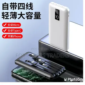 Power Bank With 4 Cables Inbuilt .