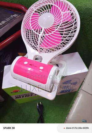 Portable Led Light With Mini Fan