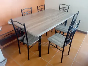 Gray Wooden Dining Table