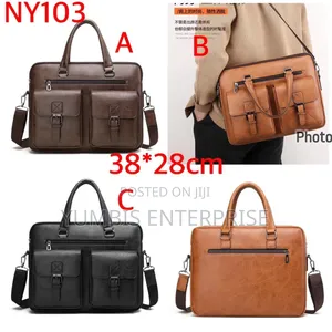 Double Pocket Leather Laptop Bags at 1800