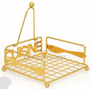 Gold Cuisine Metal Napkin Holder