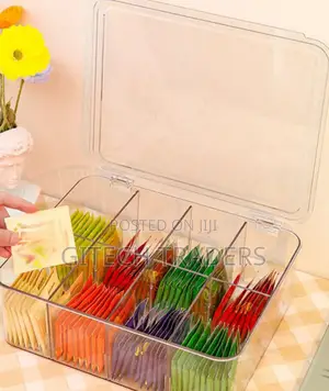 Acrylic Tea Bag Organizer With a Lid