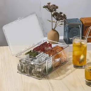 Acrylic Tea Bag Organizer With Lid,