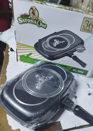 36 Cm Sayona Chef Double Grill Pan Nyama Choma Wet