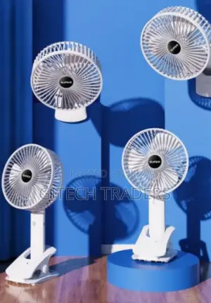 Rechargeable Desktop Fan, 3 Speed Fan : Has 3 Placement