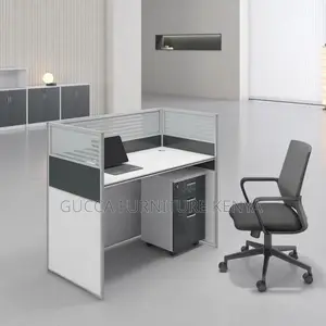 Workstations: One-Way Office Modular Wood Open View Desk
