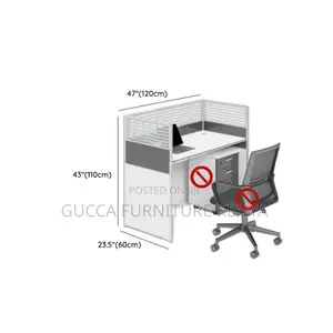Workstations: One-Way Office Modular Wood Open View Desk