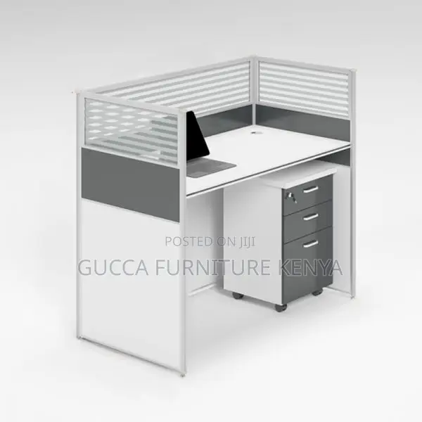 Workstations: One-Way Office Modular Wood Open View Desk