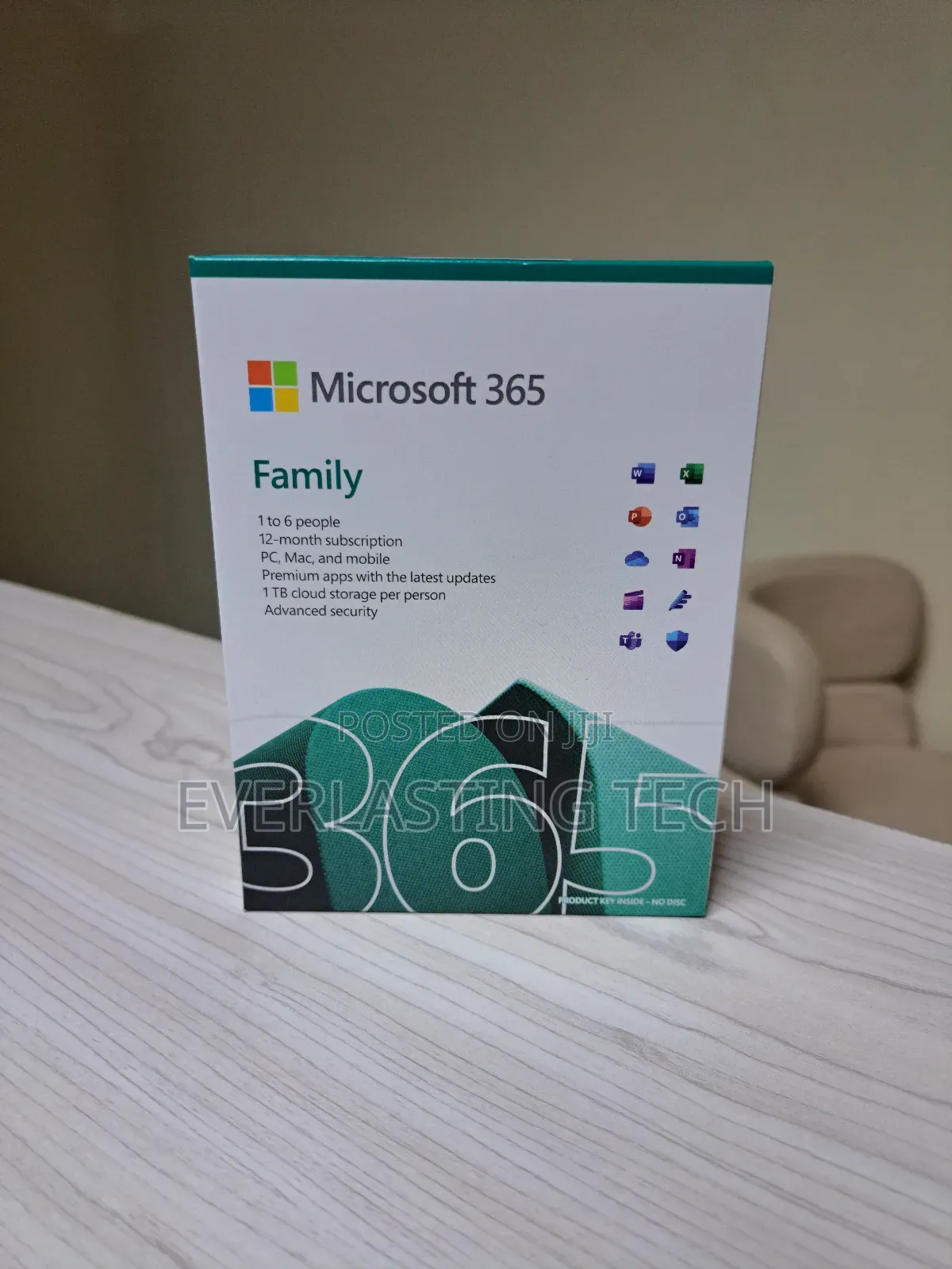Microsoft Office 365 Family 1 Year Media Less (Esd) - 5 User