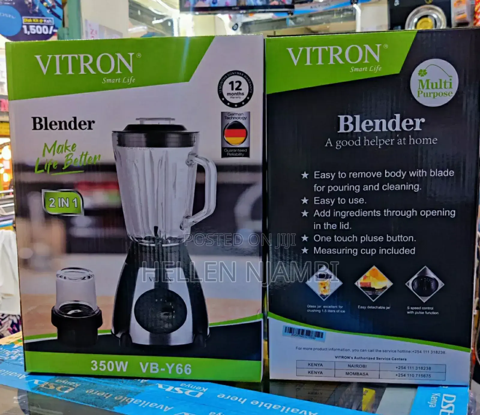 *Vitron Electric Blender With Grinder Vb Y66