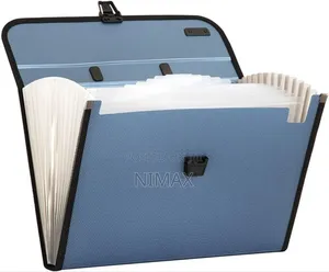 Expanding Blue File Folder With Pockets