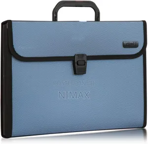 Expanding Blue File Folder With Pockets