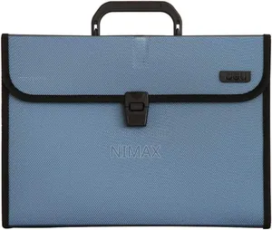 Expanding Blue File Folder With Pockets
