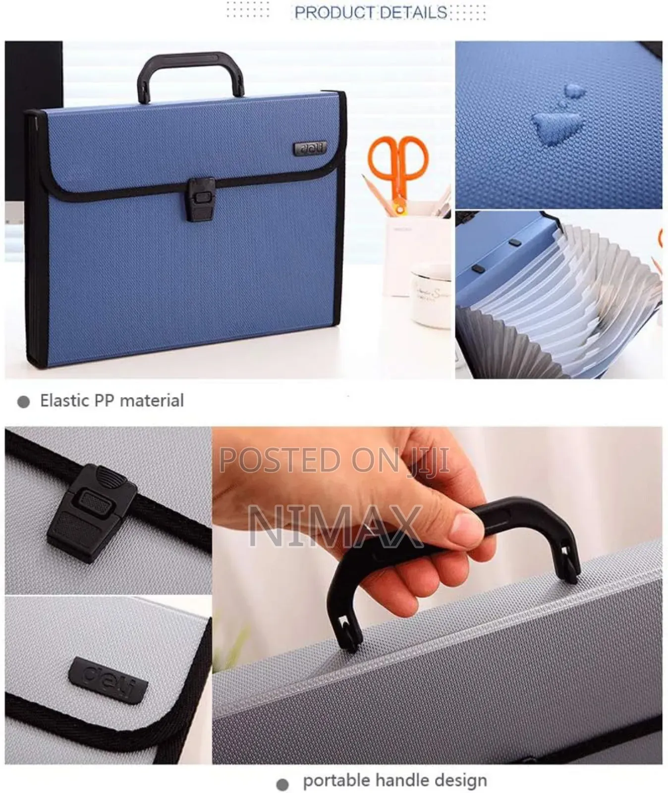 Deli File Folder With 12 Pockets for Documents