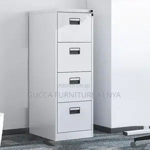 Cabinets: 4-Drawer Metal 18-Inch Vertical Filing Cabinet
