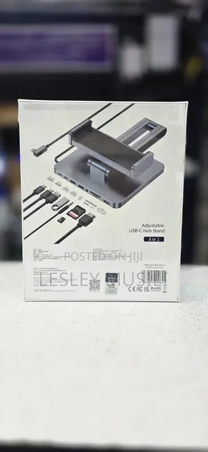 Wiwu Adjustable Usb C Tablet Hub Stand 8 in 1