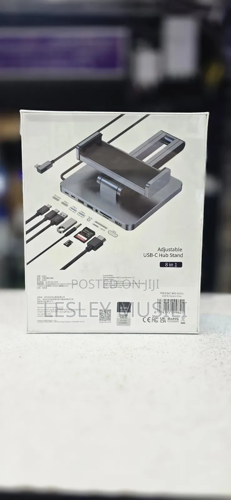 Wiwu Adjustable Usb C Tablet Hub Stand 8 in 1